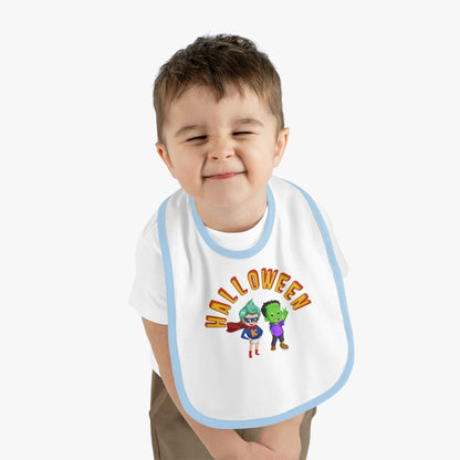 Baby Bib - Holloween with super kiddo Printify