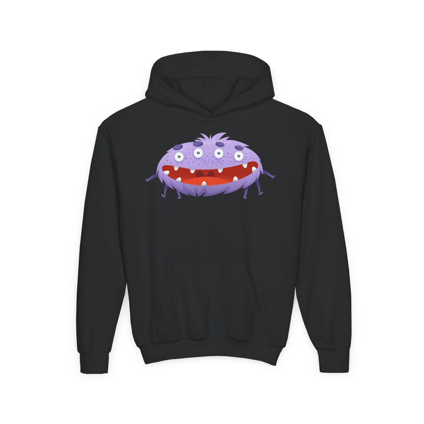 Youth Heavy Blend Hooded Sweatshirt - Purple monster