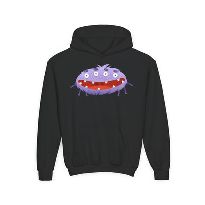 Youth Heavy Blend Hooded Sweatshirt - Purple monster Printify
