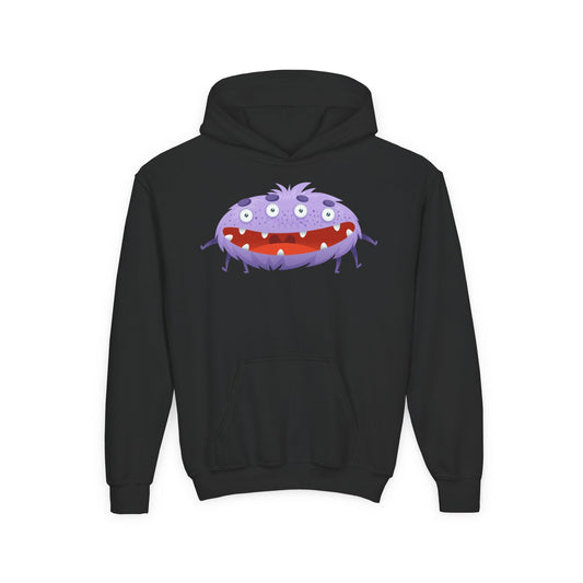Youth Heavy Blend Hooded Sweatshirt - Purple monster Printify