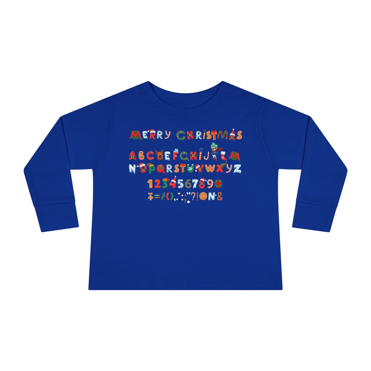 Toddler Long Sleeve Tee - Christmas alphabet - [[{"value":"Wonderwear Kid"}]]