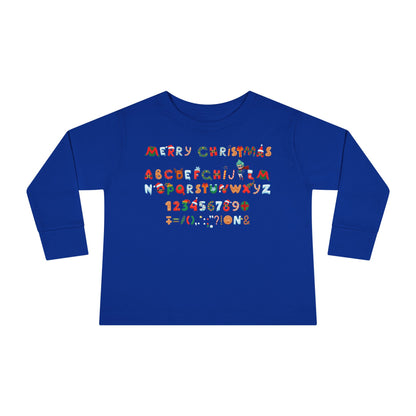 Toddler Long Sleeve Tee - Christmas alphabet - [[{"value":"Wonderwear Kid"}]]