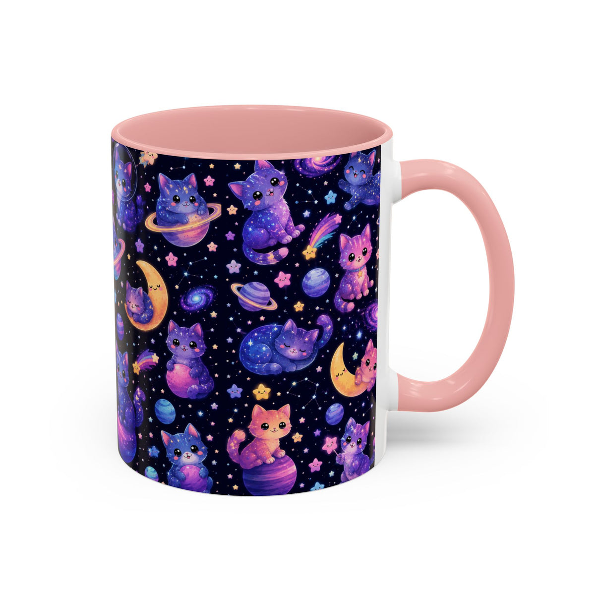 Accent Coffee Mug (11/15 oz) - Galaxy cats