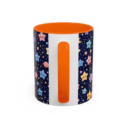 Accent Coffee Mug  (11/15 oz) - Kawaii Pastel Cosmic Night