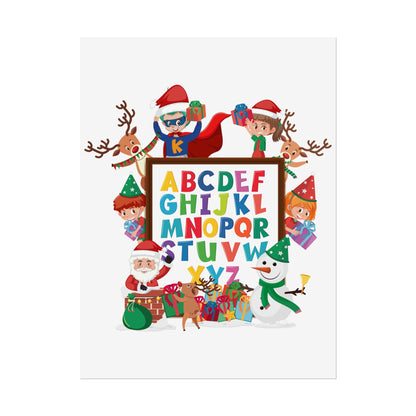 Rolled Posters - Christmas alphabet with super kiddo - [[{"value":"Wonderwear Kid"}]]