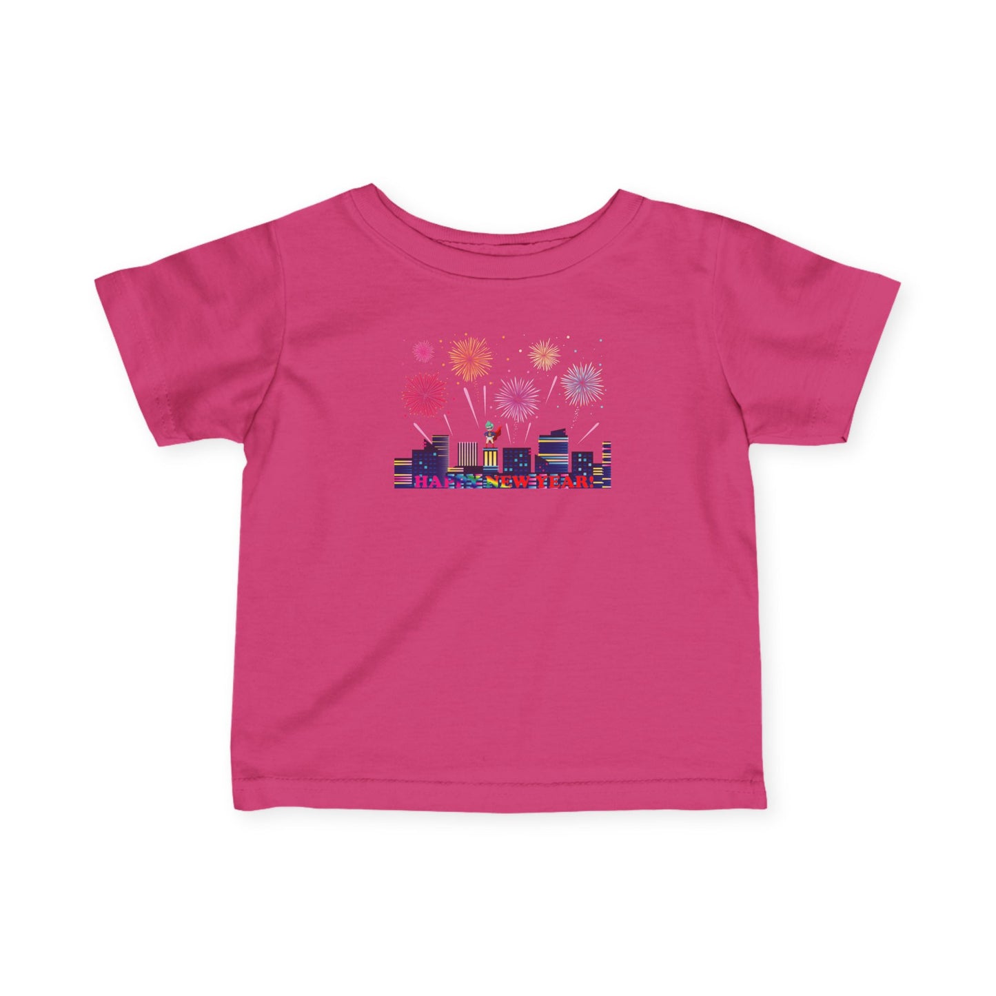 Infant Fine Jersey Tee - Super kiddo with fireworks with text - [[{"value":"Wonderwear Kid"}]]