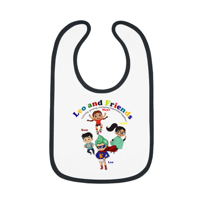Baby Bib - Leo & Friends - Learning and growing - [[{"value":"Wonderwear Kid"}]]