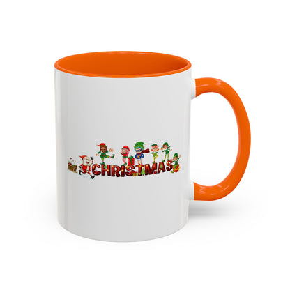 Accent Coffee Mug - Christmas with santa claus and friends - [[{"value":"Wonderwear Kid"}]]