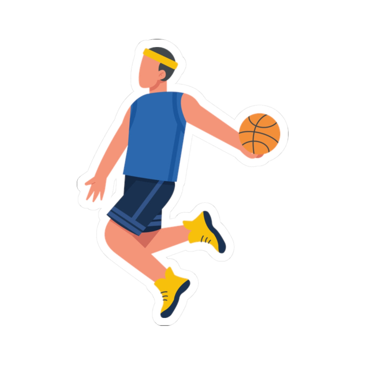 Kiss-Cut Stickers - Basketball in action