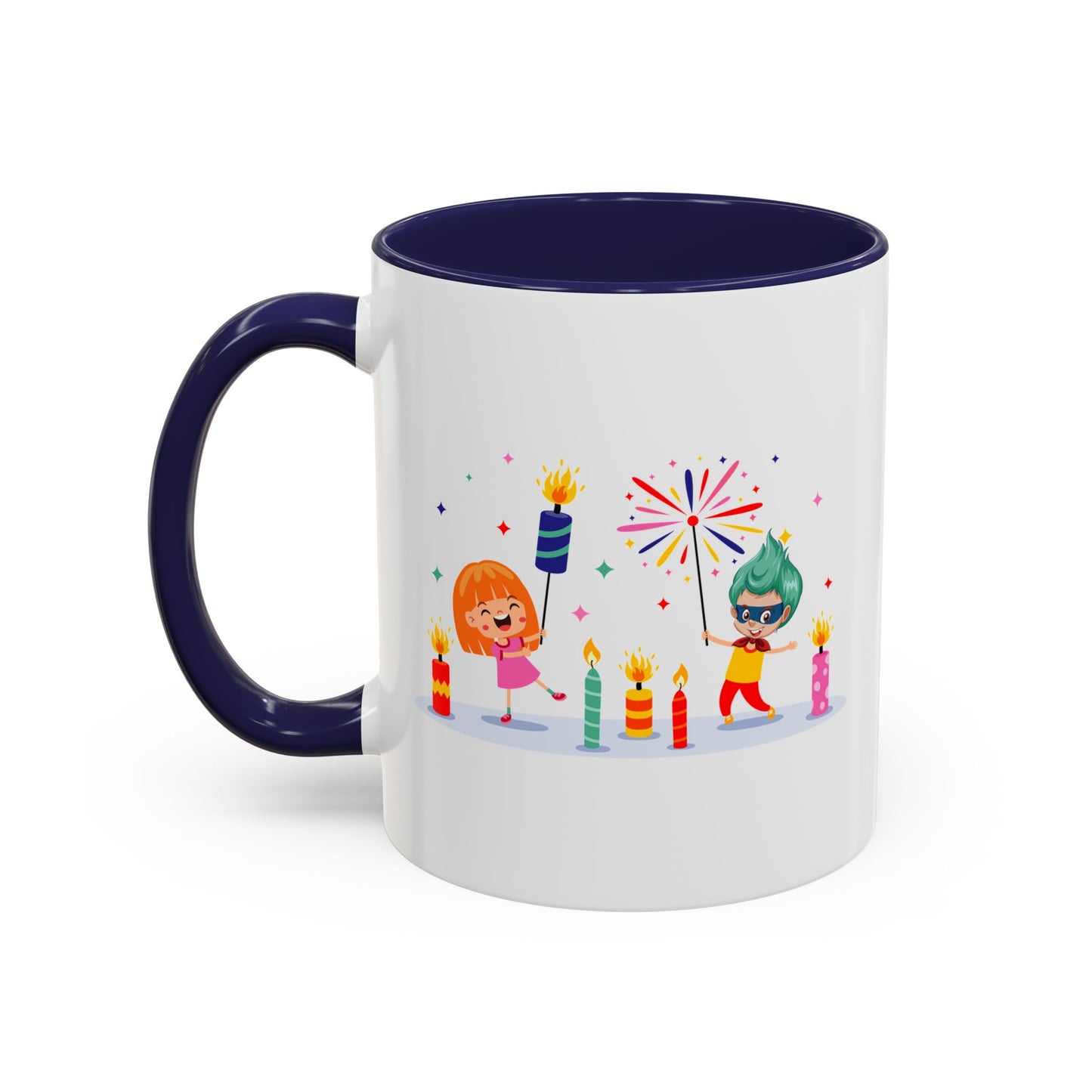 Accent Coffee Mug - Super kiddo lighting fireworks