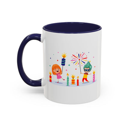 Accent Coffee Mug - Super kiddo lighting fireworks - [[{"value":"Wonderwear Kid"}]]