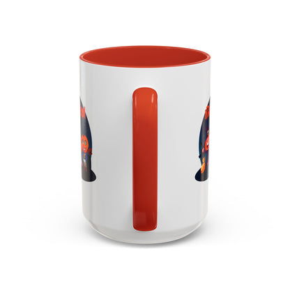 Accent Coffee Mug - Super kiddo wearing pumpkin - [[{"value":"Wonderwear Kid"}]]