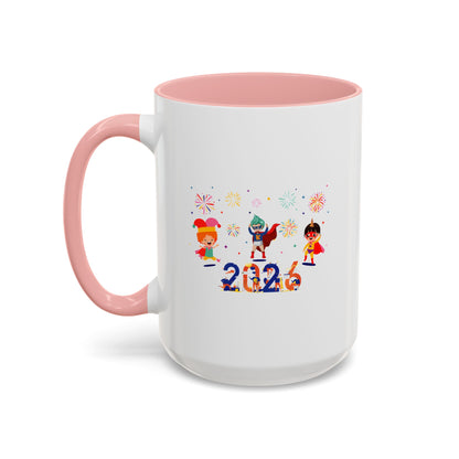 Accent Coffee Mug - Super kiddo and other hero - [[{"value":"Wonderwear Kid"}]]