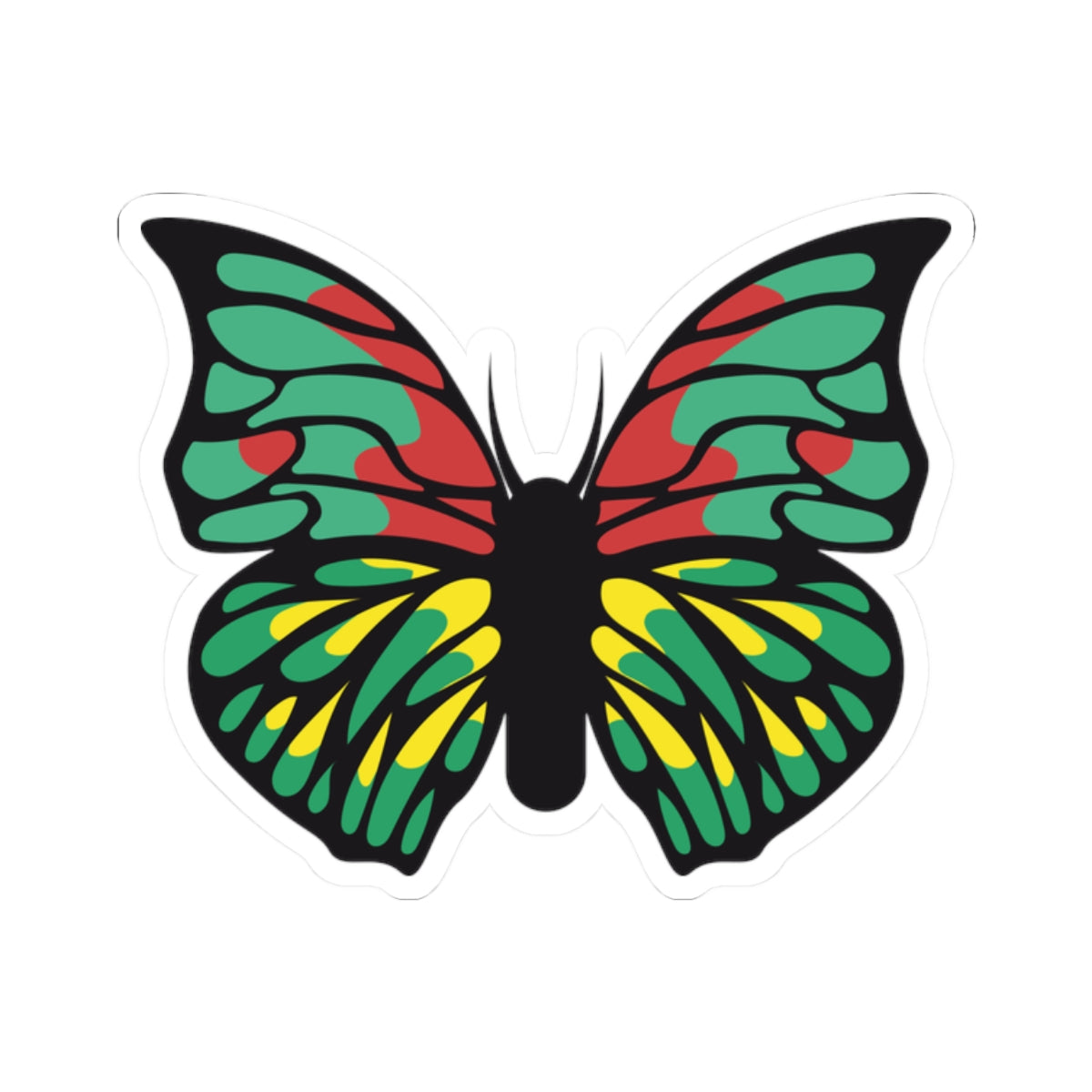 Kiss-Cut Stickers - Green butterfly