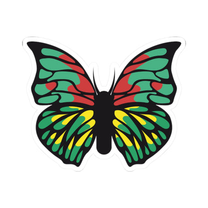 Kiss-Cut Stickers - Green Butterfly Printify
