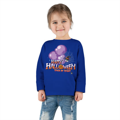 Toddler Long Sleeve Tee - Happy holloween - spider kiddo - [[{"value":"Wonderwear Kid"}]]