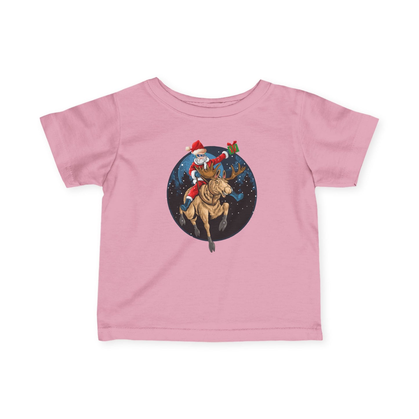 Infant Fine Jersey Tee - Super kiddo riding a reindeer - [[{"value":"Wonderwear Kid"}]]