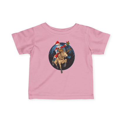 Infant Fine Jersey Tee - Super kiddo riding a reindeer - [[{"value":"Wonderwear Kid"}]]