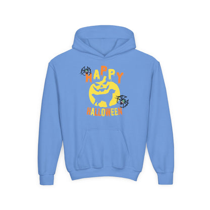Youth Heavy Blend Hooded Sweatshirt - Happy holloween Printify