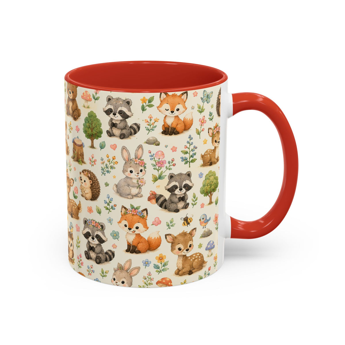 Accent Coffee Mug  (11/15 oz) - Whimsical Woodland Friends