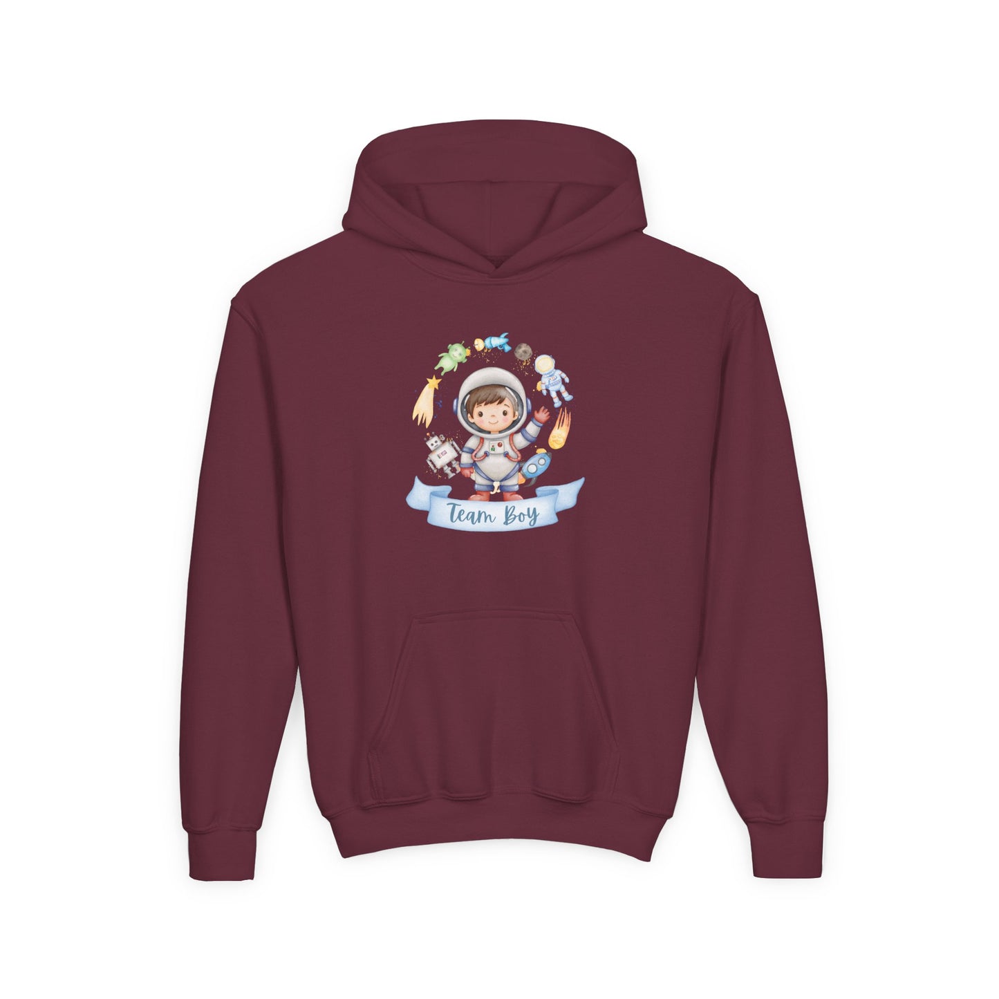 Youth Heavy Blend Hooded Sweatshirt - Astronaut Adventures