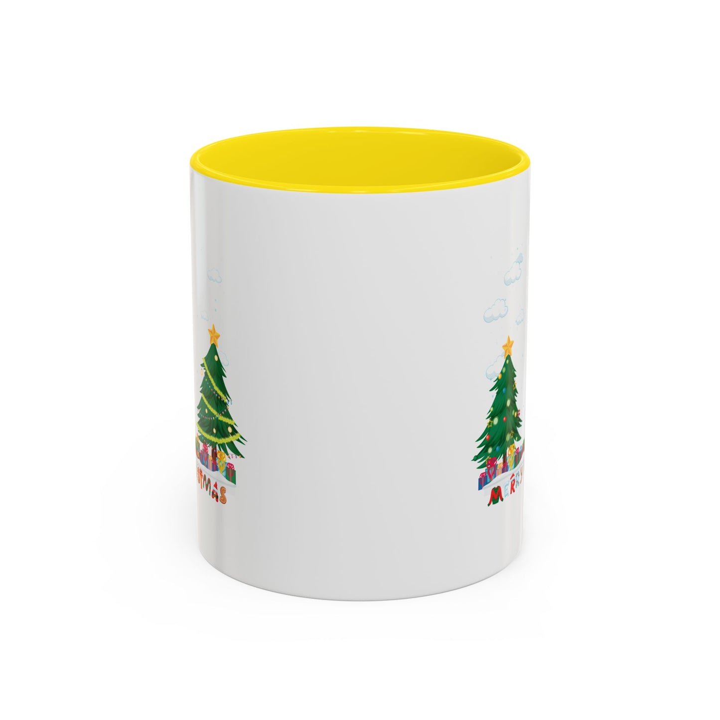 Accent Coffee Mug - Christmas and snowing