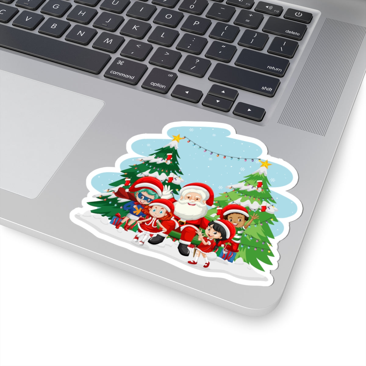 Kiss-Cut Stickers - Super kiddo with santa claus - [[{"value":"Wonderwear Kid"}]]