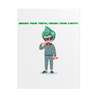 Rolled Posters - Super kiddo brushing teeth - [[{"value":"Wonderwear Kid"}]]