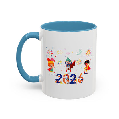 Accent Coffee Mug - Super kiddo and other hero - [[{"value":"Wonderwear Kid"}]]