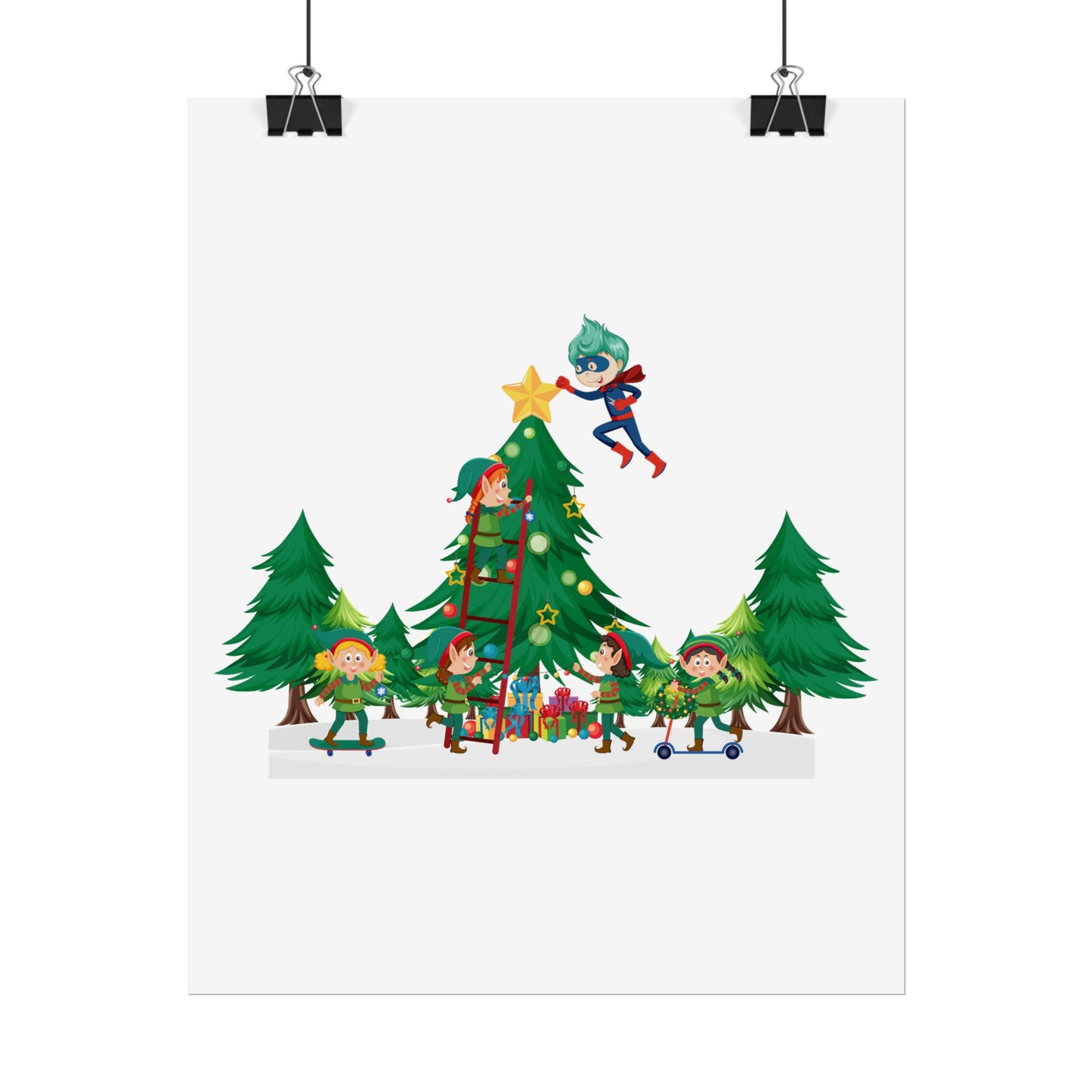 Rolled Posters - Super kiddo putting the stars - [[{"value":"Wonderwear Kid"}]]