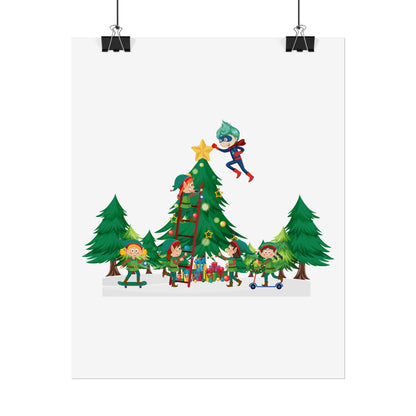 Rolled Posters - Super kiddo putting the stars - [[{"value":"Wonderwear Kid"}]]