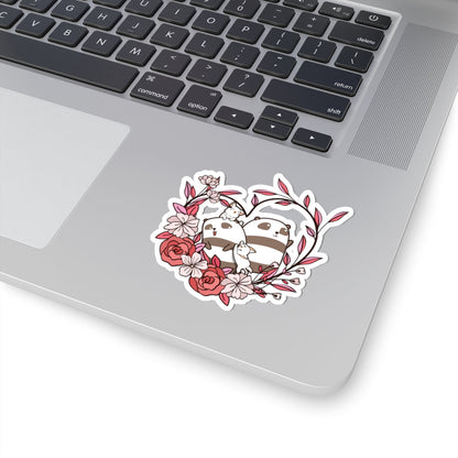 Kiss-Cut Stickers - Heart Panda Printify