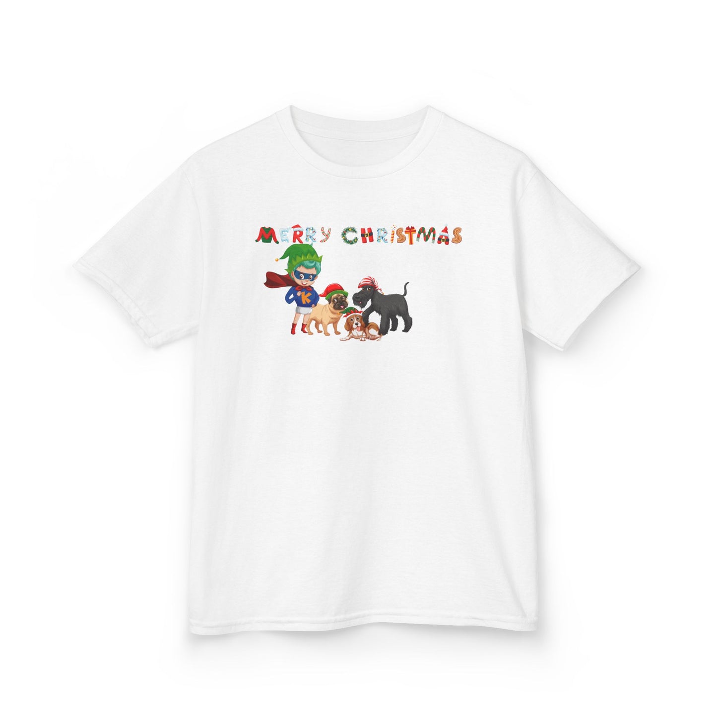 Kids Heavy Cotton™ Tee - Super kiddo woith pet friends - [[{"value":"Wonderwear Kid"}]]