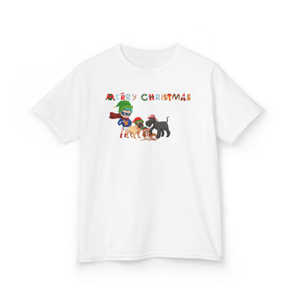 Kids Heavy Cotton™ Tee - Super kiddo woith pet friends - [[{"value":"Wonderwear Kid"}]]