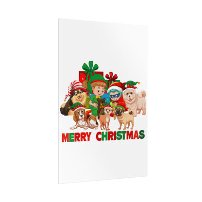 Rolled Posters - Christmas with super kiddo pet friends with text - [[{"value":"Wonderwear Kid"}]]