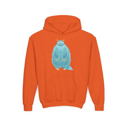 Youth Heavy Blend Hooded Sweatshirt - Blue monster Printify