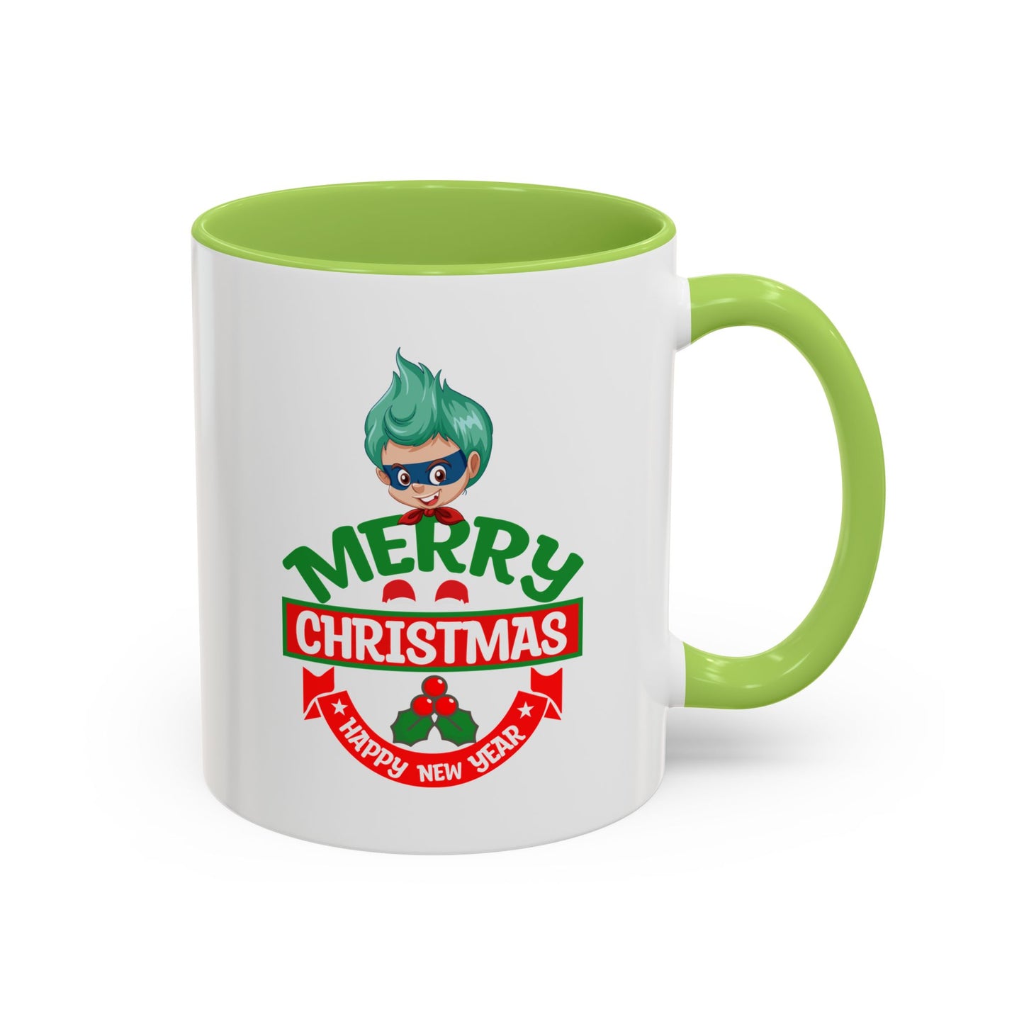 Accent Coffee Mug - Merry chridtmas from super kiddo