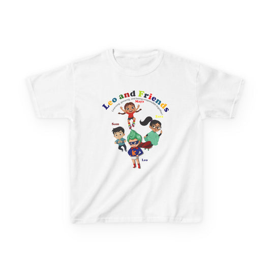 Kids Heavy Cotton™ Tee - Leo & Friends - Learning and growing - [[{"value":"Wonderwear Kid"}]]