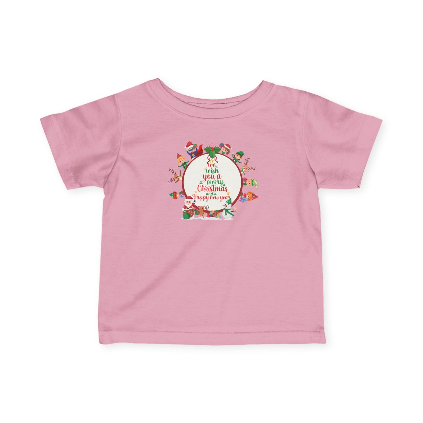 Infant Fine Jersey Tee - We wish you a merry christmas - [[{"value":"Wonderwear Kid"}]]