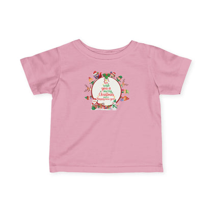 Infant Fine Jersey Tee - We wish you a merry christmas - [[{"value":"Wonderwear Kid"}]]