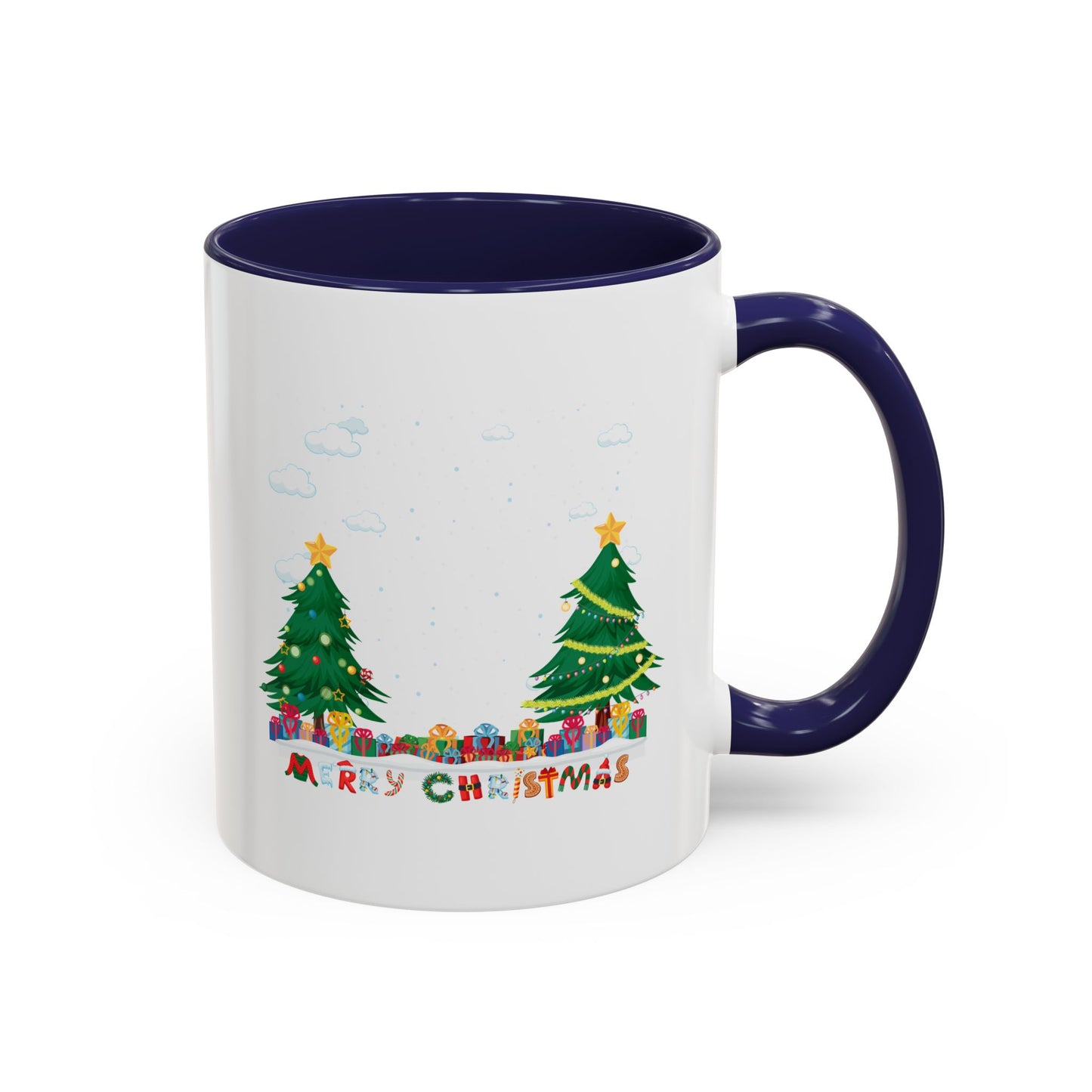 Accent Coffee Mug - Christmas and snowing