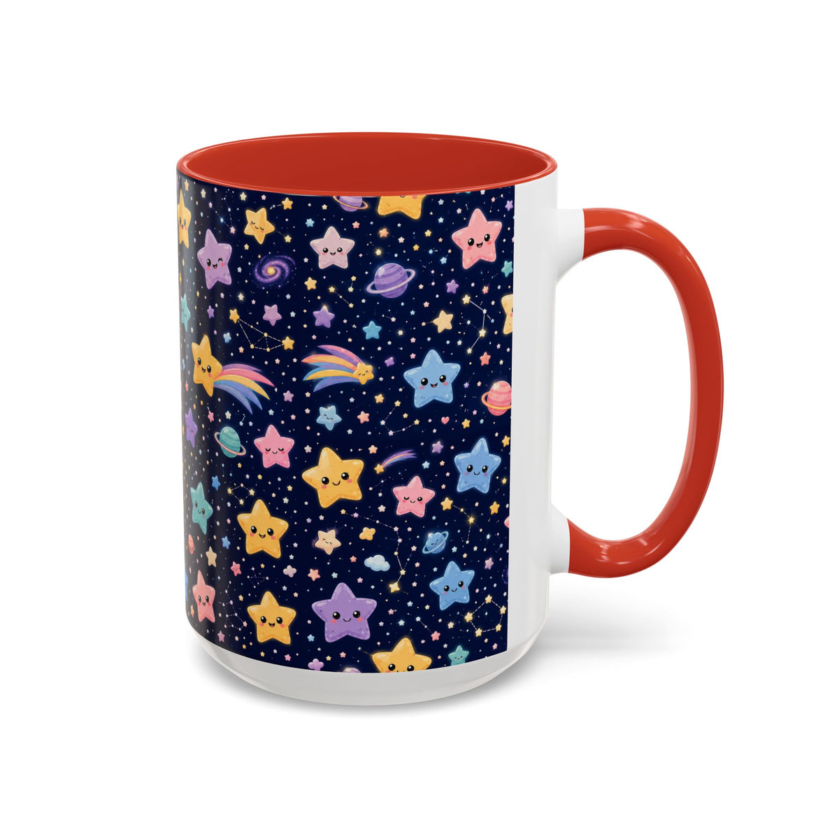 Accent Coffee Mug  (11/15 oz) - Kawaii Pastel Cosmic Night