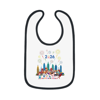Baby Bib - Happy new year with fireworks - [[{"value":"Wonderwear Kid"}]]