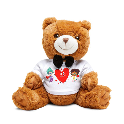 Teddy Bear with T-Shirt - Valentines - Super kiddo and friend - [[{"value":"Wonderwear Kid"}]]
