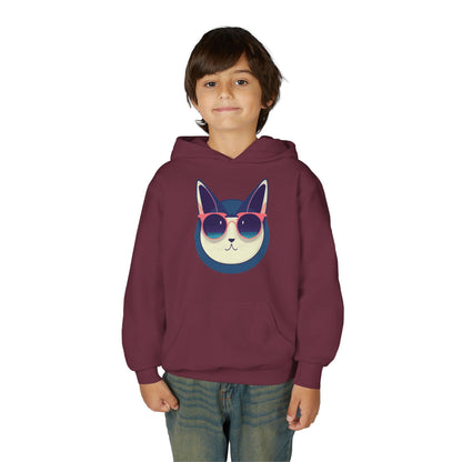 Kids Cool Cat Hoodie Printify