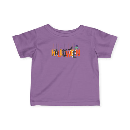 Infant Fine Jersey Tee - Holloween hanging letters Printify