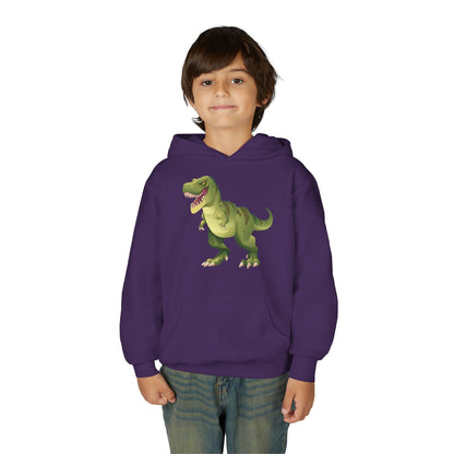 Youth Heavy Blend Hooded Sweatshirt - Tyrannosaurus Printify