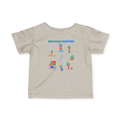 Infant Fine Jersey Tee - Super kiddo daily routine - [[{"value":"Wonderwear Kid"}]]