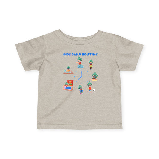 Infant Fine Jersey Tee - Super kiddo daily routine - [[{"value":"Wonderwear Kid"}]]