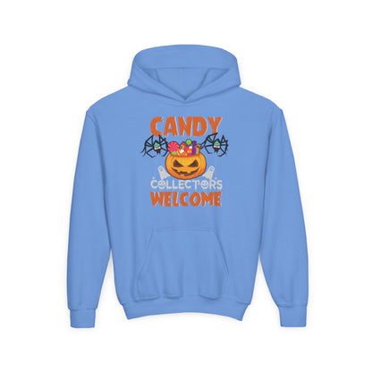 Youth Heavy Blend Hooded Sweatshirt - Candy collectors by super kiddo Printify